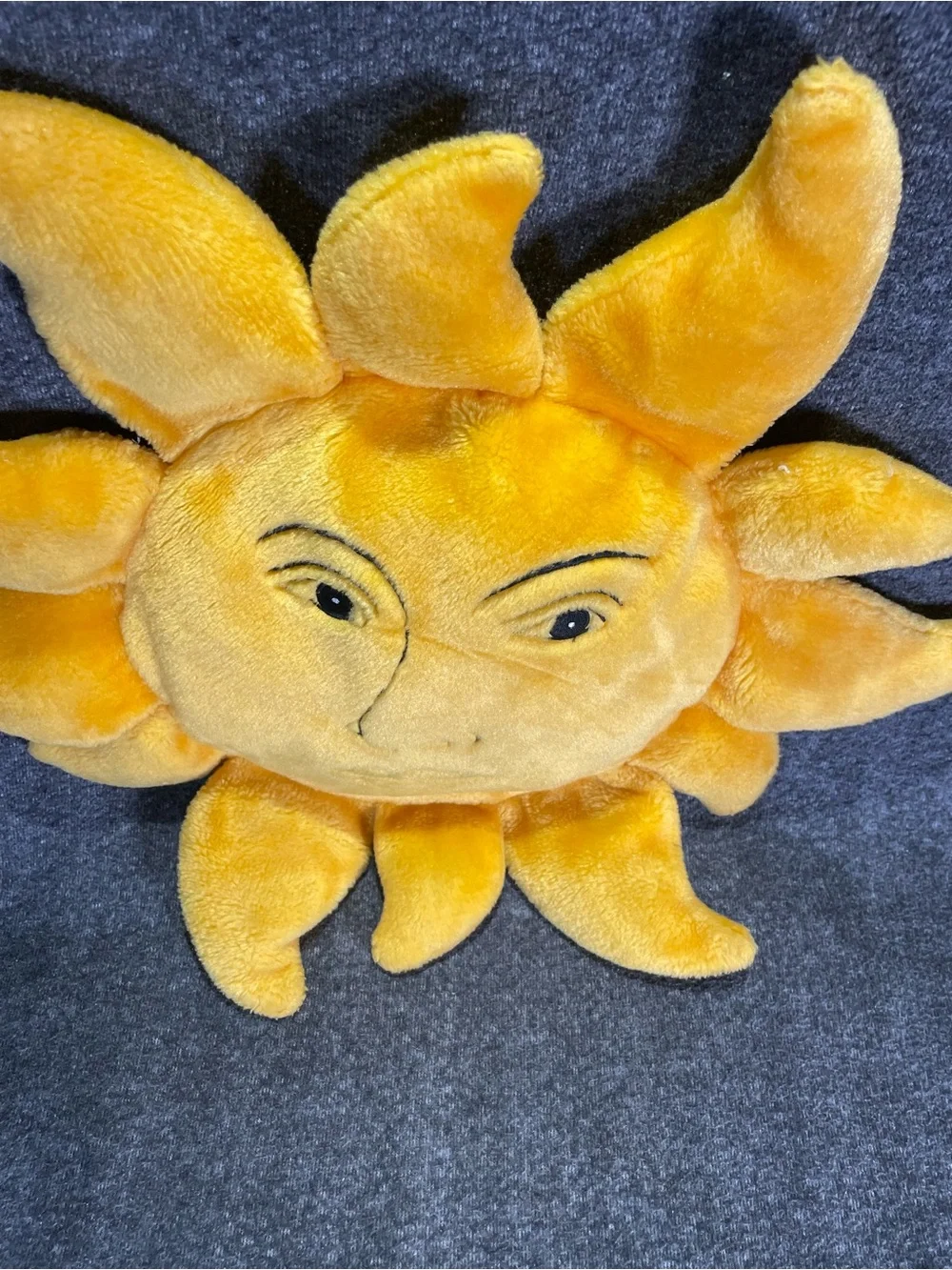 Celestial Sun Face Yellow Plush Pillow 19